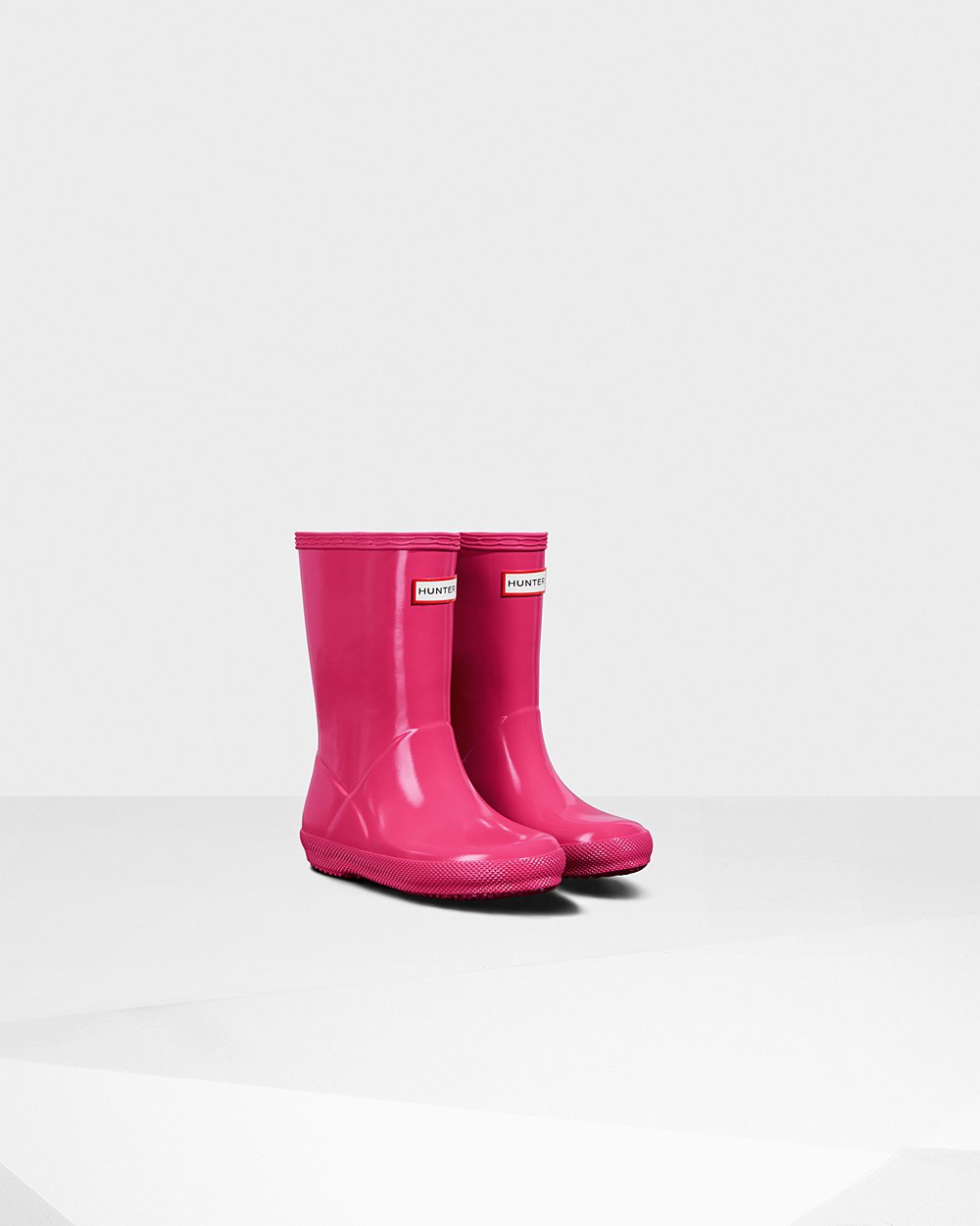Kids Rain Boots - Hunter Original First Classic Gloss (19RJTEIFQ) - Light Pink